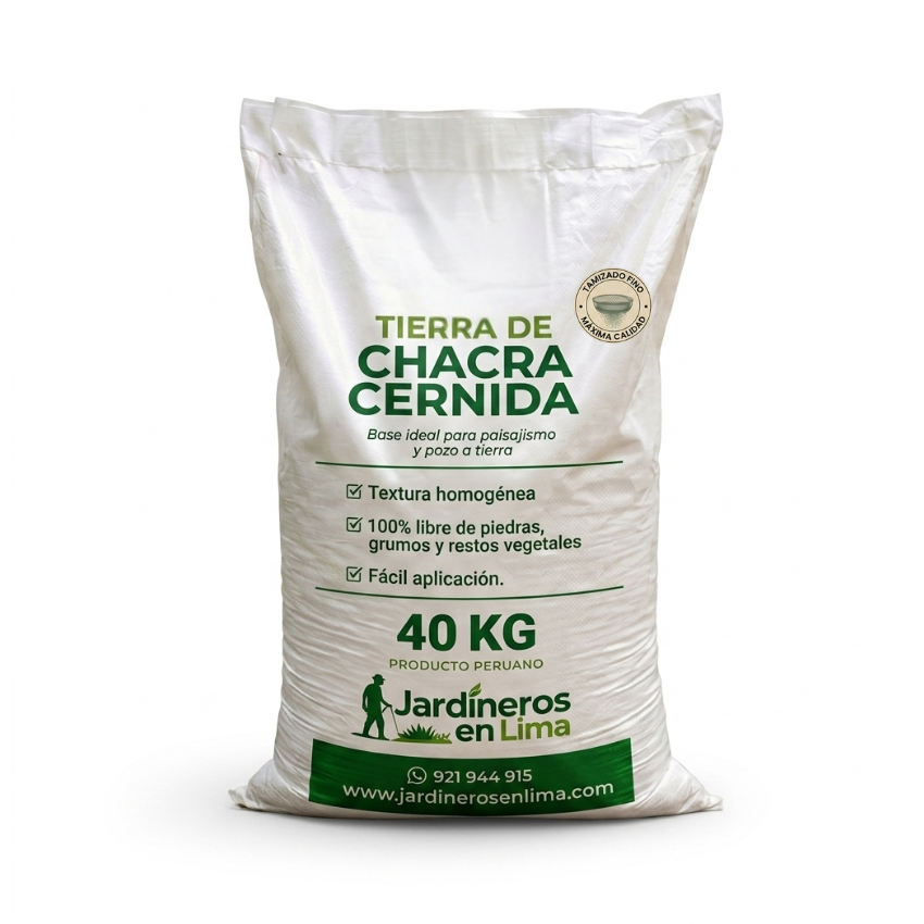 Saco de tierra de chacra cernida de 40 kg