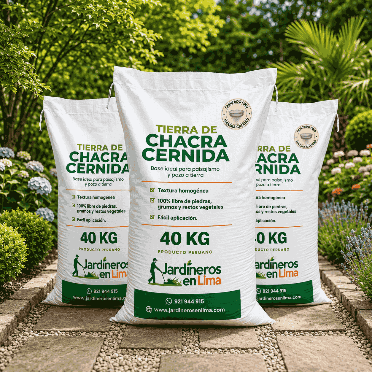 Saco de tierra de chacra cernida de 40 kg - Imagen 3