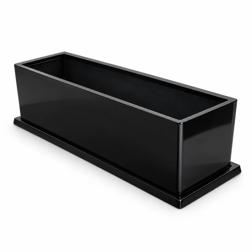 Maceta rectangular de fibra de vidrio 100x30x30 - Imagen 3