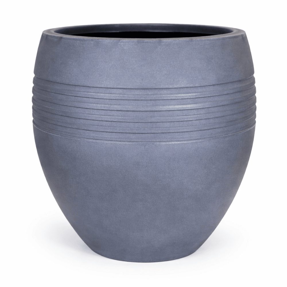 Oval Arenado Gris Oscuro